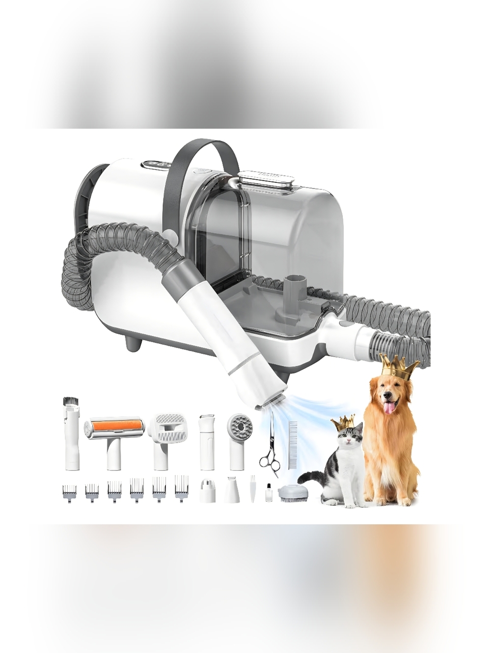 Bunfly Dog Grooming Kit - White & Silver